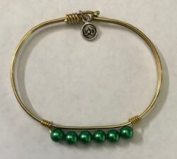 Luca & Danni Bracelet Green Beads Embrace the Journey NEW