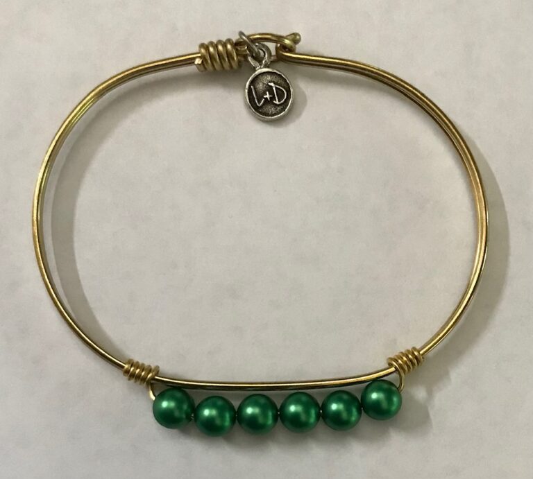 Luca & Danni Bracelet Green Beads Embrace the Journey NEW