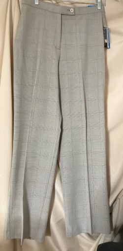 Kim Rogers Chelsea Tan Plaid Pants Sz 10 Average New with Tags