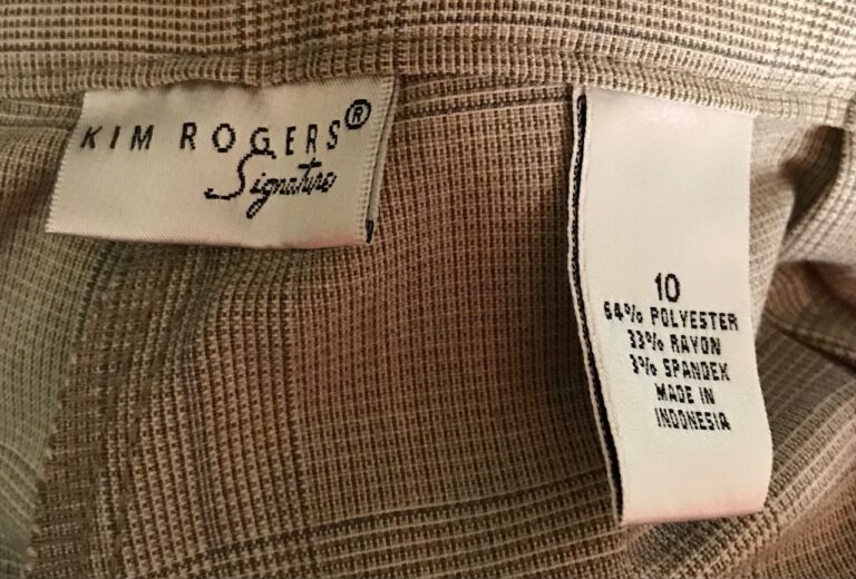 Kim Rogers Chelsea Tan Plaid Pants Sz 10 Average New with Tags