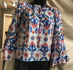 C+D+M Multicolor Blouse Woman's One Size NEW