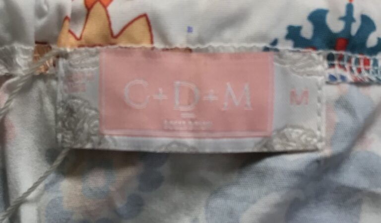 C+D+M Multicolor Blouse Woman's One Size NEW