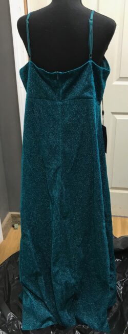 Ever Pretty Green Sparkly Formal Dress With Spaghetti Straps Sz 20 NEW