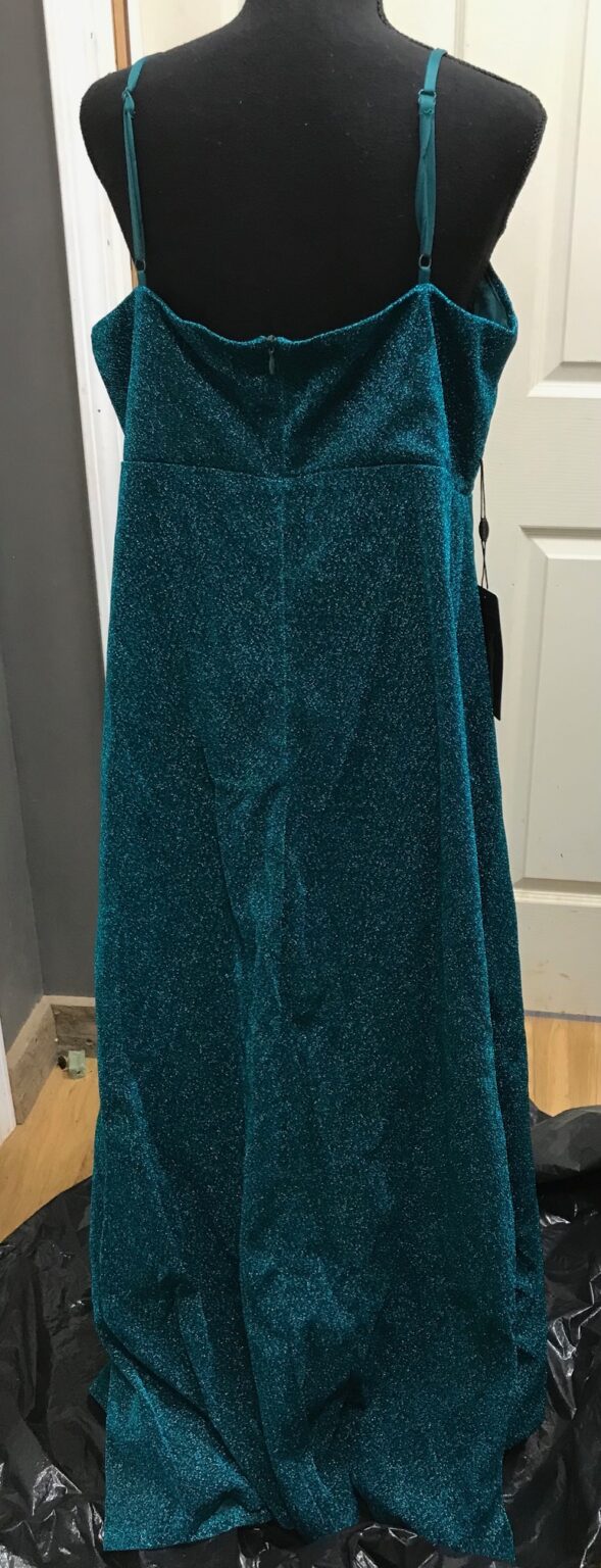 Ever Pretty Green Sparkly Formal Dress With Spaghetti Straps Sz 20 NEW