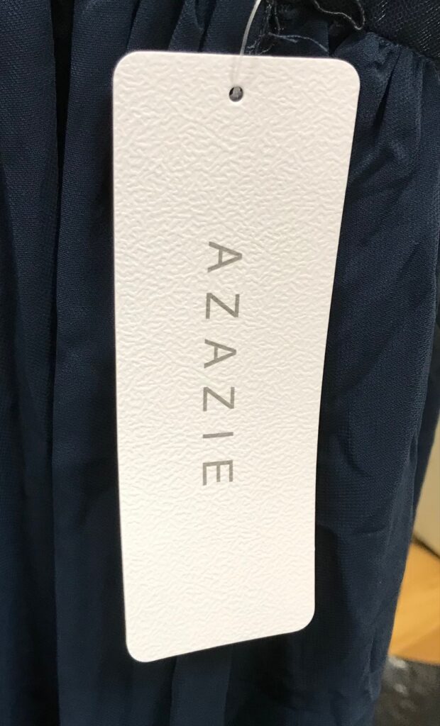 Azazie Amy Dark Navy Formal Dress Long Size C NEW Tag