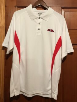 P2 Pro Player Ole Miss Rebels White Polo Shirt Sz Large New