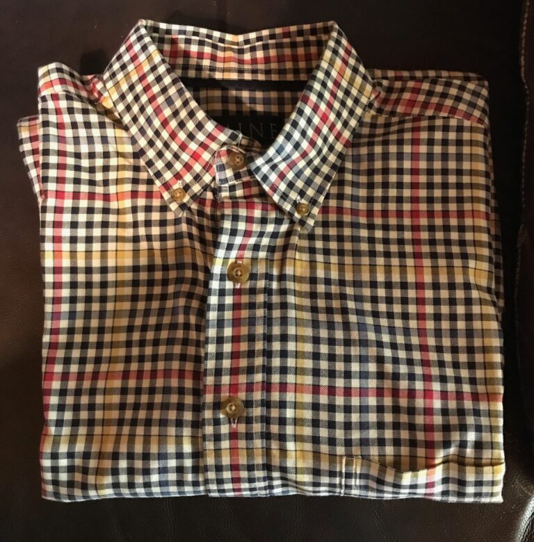 Mine London - Milan New York Plaid Shirt Button-up Size Long Sleeve Large Used