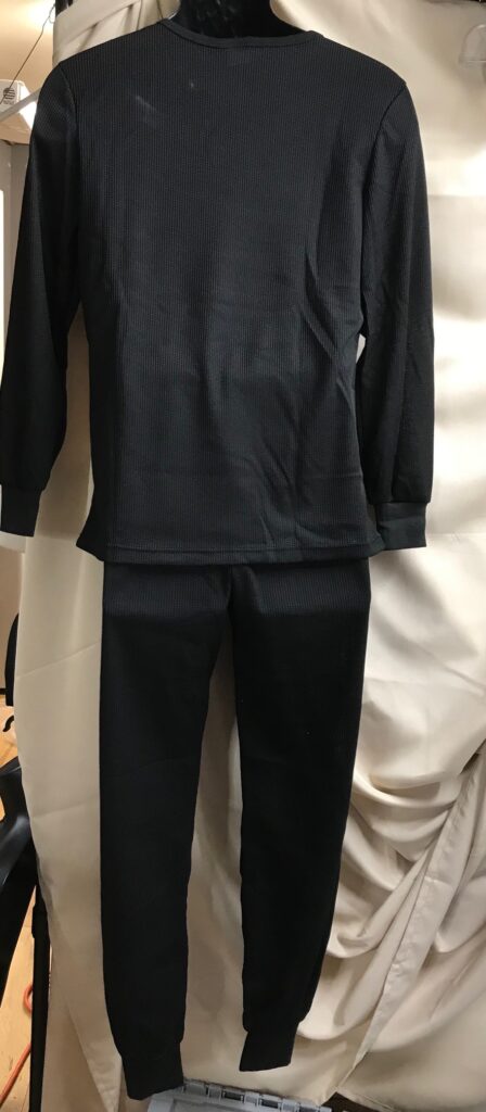 Thermal 2 Pc Set Top & Pants Black Womens Sz XL NEW
