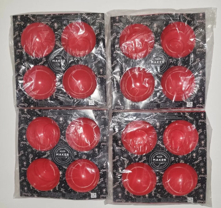 4 Modern Bliss Hot Chocolate Bomb Maker Red Swirl Silicone Mold Makes 2" Spheres - Image 3
