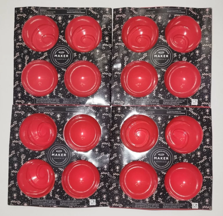 4 Modern Bliss Hot Chocolate Bomb Maker Red Swirl Silicone Mold Makes 2" Spheres - Image 5