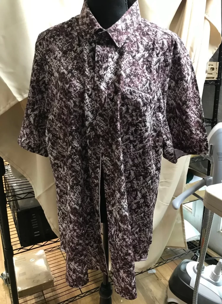 7Diamonds 4 Way Stretch Sz XXL Mens Button-up Wine Color Print NEW - Image 8