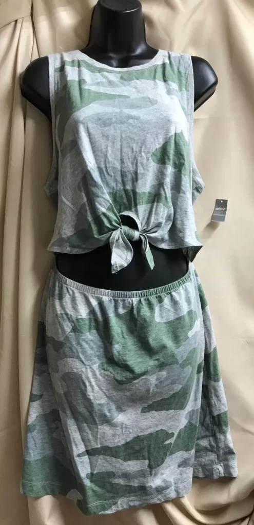 Aerie Short Sleeve Camo Dress