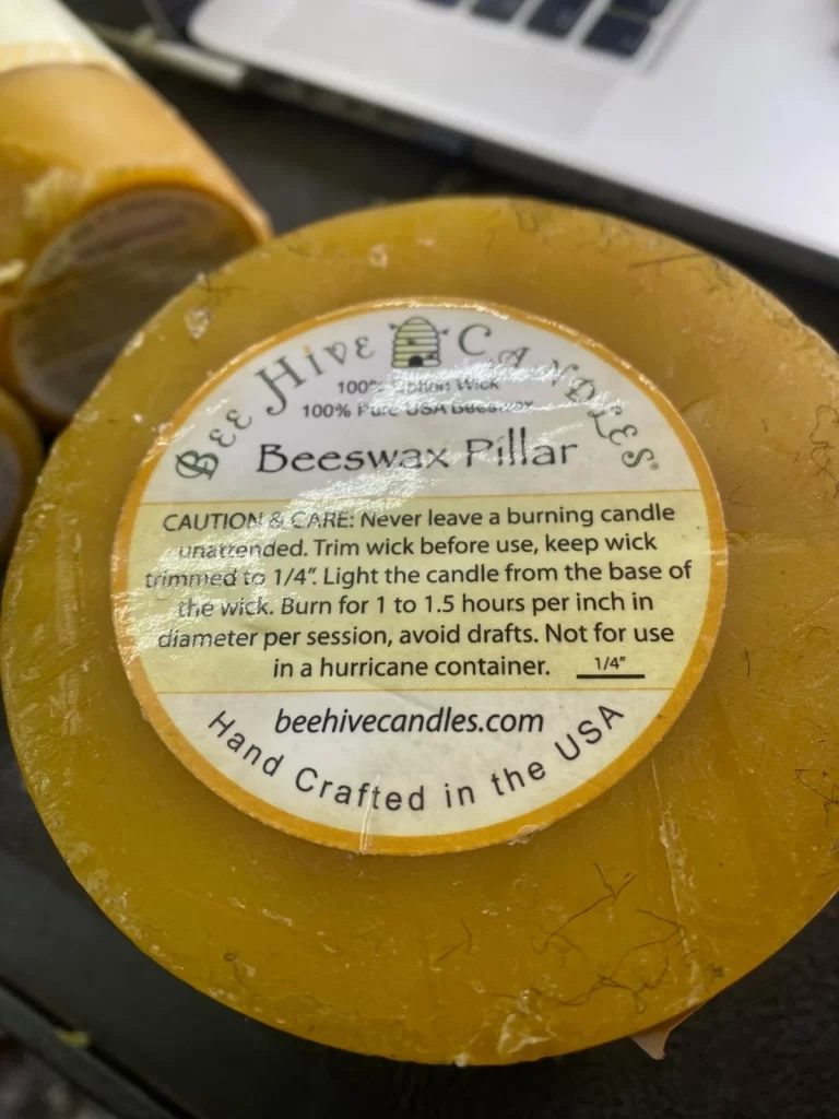 Bee Hive Candles Brand - Pillar Candles - NEW Set of 3 - Image 7