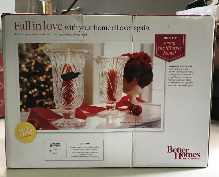 Better Homes & Gardens Crystalline Hurricane Candle Holders Set of 2 NEW - Image 5