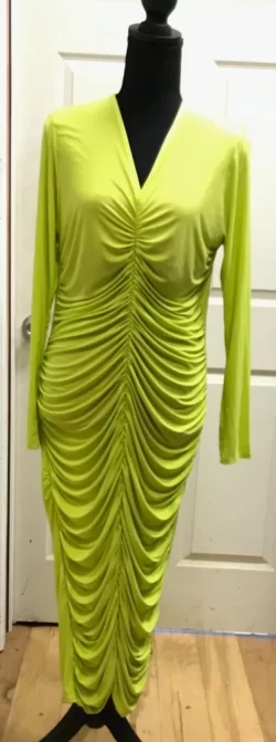 BooHoo Plus Slinky Ruched Midaxi Dress