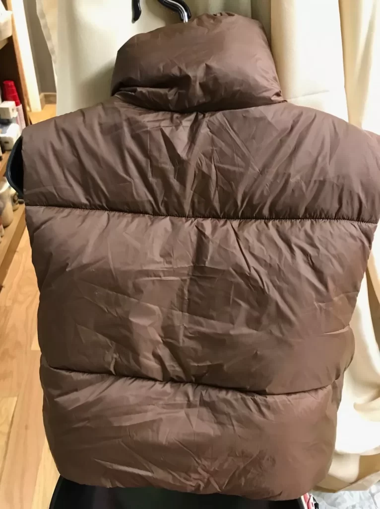 Brown Vest with Collar Soft Zipper Size XS NEW - Image 3