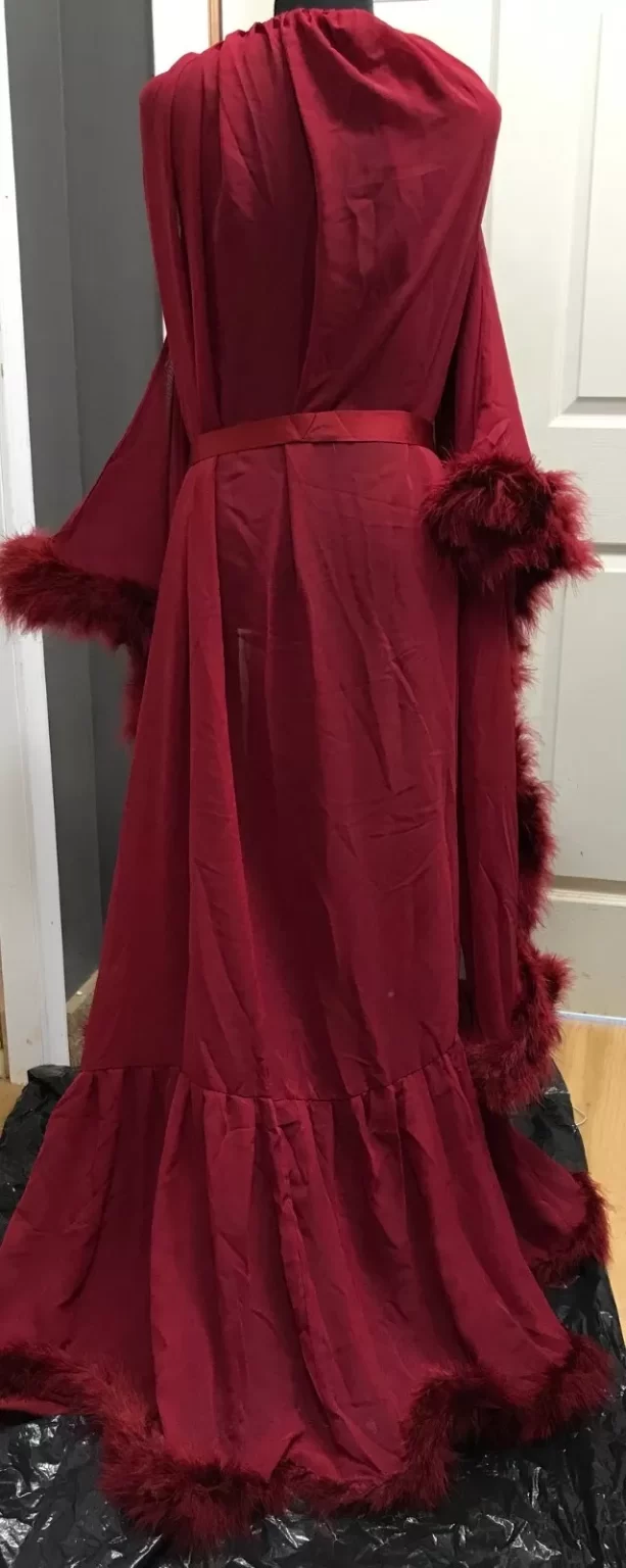 Burgundy Robe Unbranded One Size Long NEW - Image 6