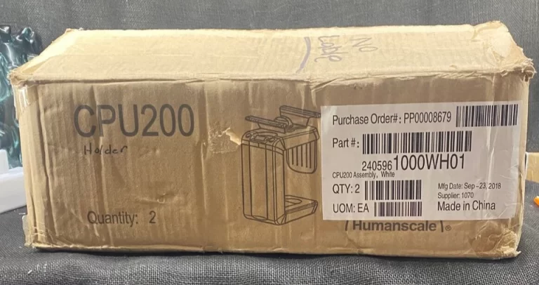 CPU Holder Humanscale White CPU 200W Two (2) in Box NEW - Image 2