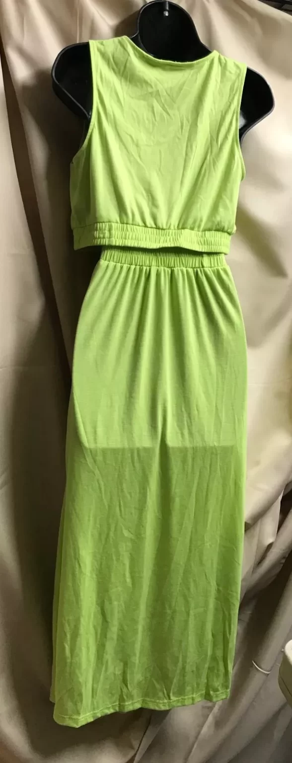 Chicme Green 2 Pc Crop Top & Long Skirt Sz M NEW - Image 13