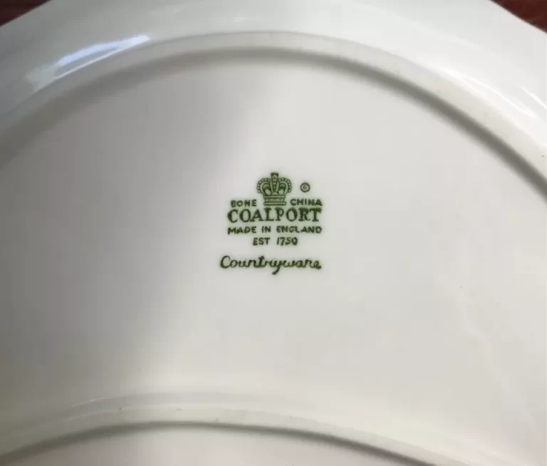 Coalport Wedgwood White Bone China Countryware Crescent Plate Vintage - Image 4