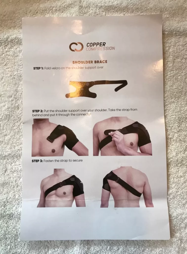 Copper Compression Recovery Shoulder Brace OS NEW - Image 2
