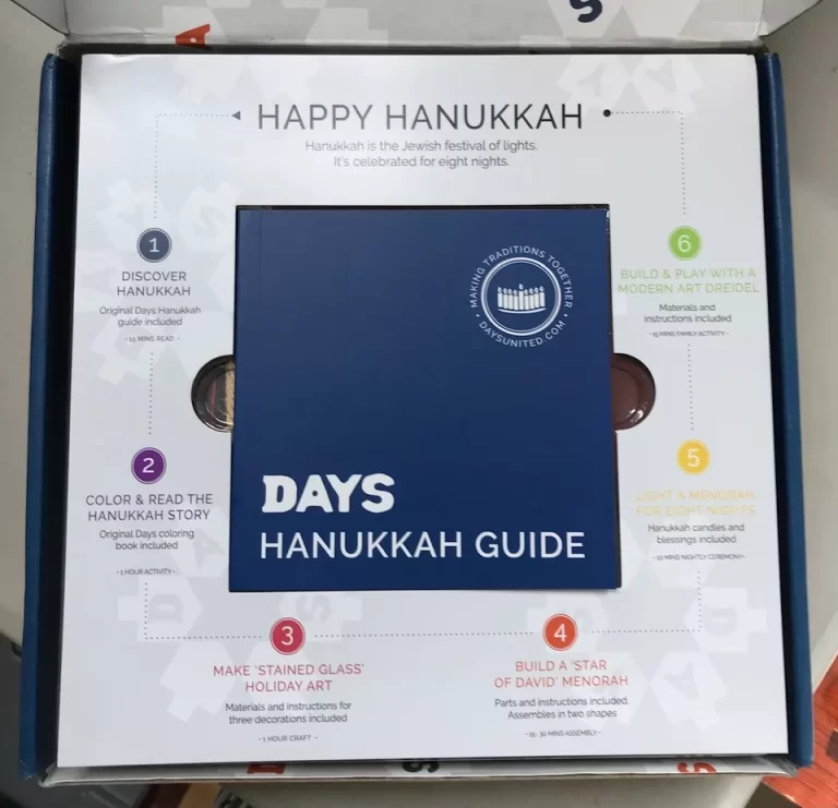 Days United Hanukka Celebrate Traditions Stone Age Menorah Holiday Crafts NEW - Image 5