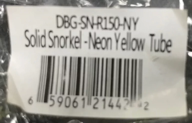 Deep Blue Gear Solid Snorkel Neon Yellow Tube Set of 2 NEW - Image 3