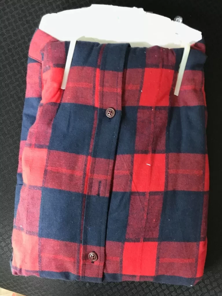 Delicate Navy & Red Plaid Checked Flannel Button Up Classic Man's Shirt Sz M NEW - Image 3