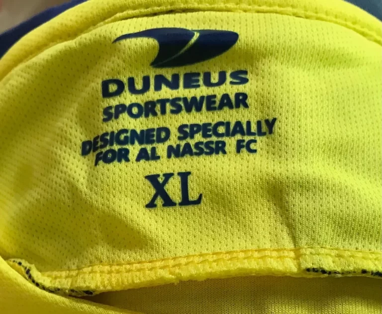 Duneus Sportswear Al Nassr 7 Ronaldo Football Jersey Yellow/Purple Sz XL NEW - Image 7