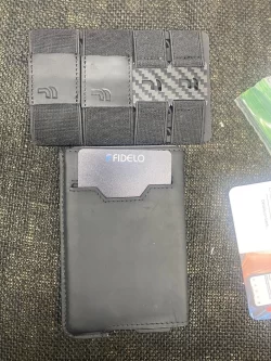 FIDELO Card Wallet Men Slim Wallet Black