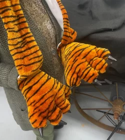 Faux Fur Tiger Gloves