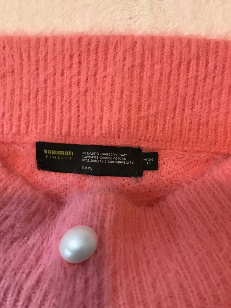 Finesse Joss Knit Button Front Mini Pink Skirt Sz M/L NEW - Image 3