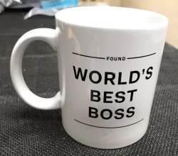 Found "World's Best Boss" Unbranded White NEW