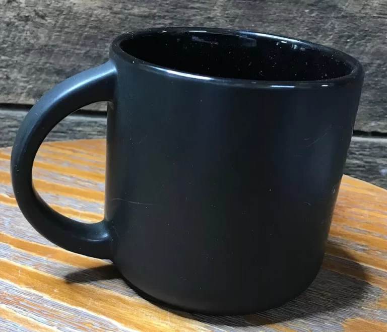 Friend of the Pod Coffee Cup Mug Black with Aqua Letters NEW - Image 3
