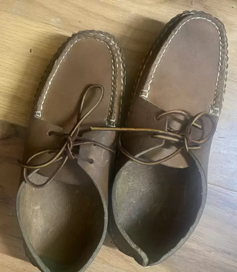Frye Lace-Up Moccasin Size 8 D Brown Leather Men's 3306M Vintage NEW Old Stock - Image 9