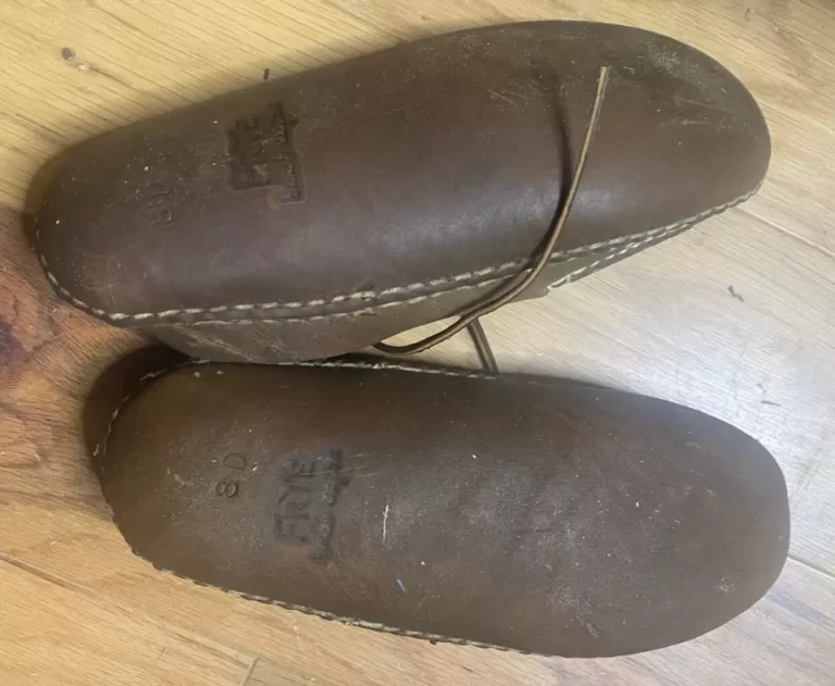 Frye Lace-Up Moccasin Size 8 D Brown Leather Men's 3306M Vintage NEW Old Stock - Image 6