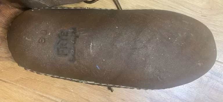 Frye Lace-Up Moccasin Size 8 D Brown Leather Men's 3306M Vintage NEW Old Stock - Image 5