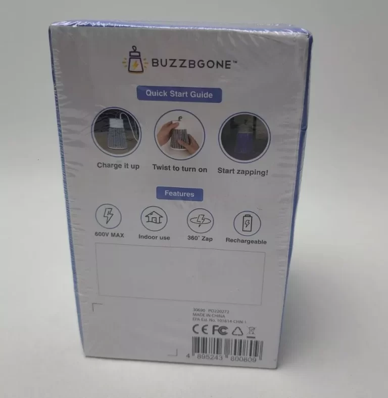 Genuine BUZZBGONE ZAP - Portable LED Bug Zapper - Kills Mosquitos - Rechargeable - Image 4