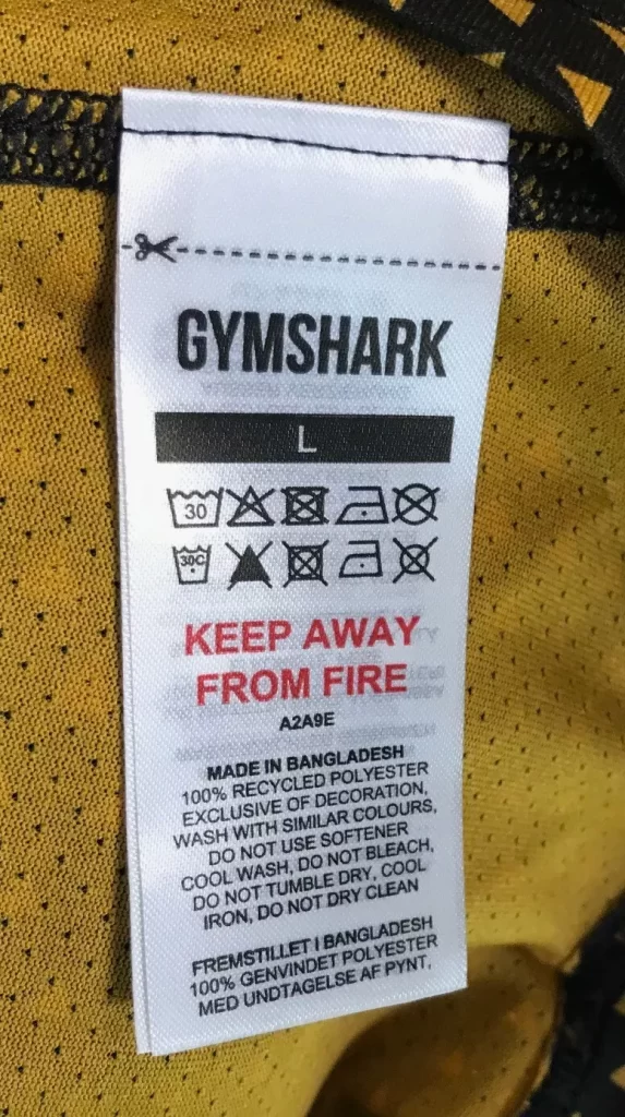 Gymshark Black Shirt with Gold Triangles Sz L NEW - Image 7
