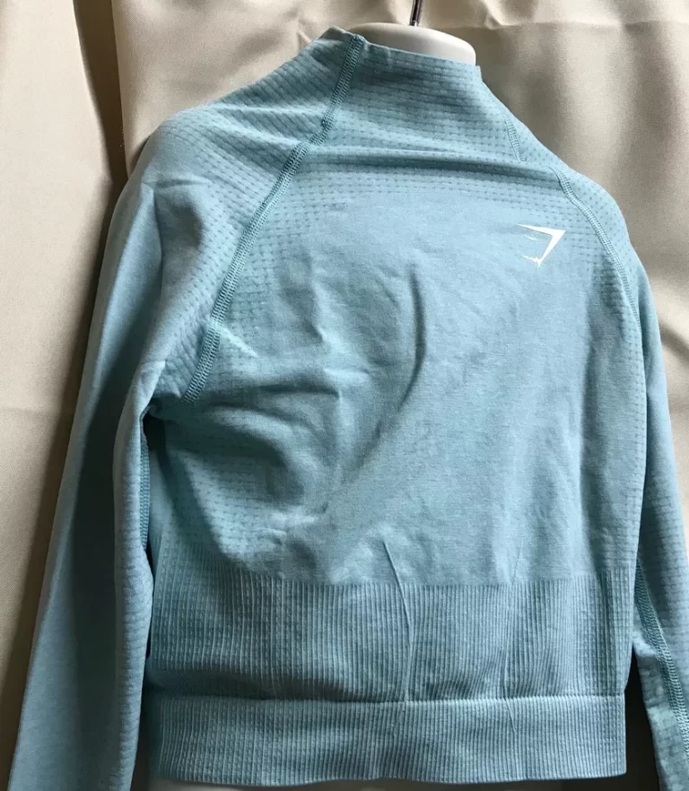 Gymshark Seafoam Green Cropped Longsleeve Women's Shirt Sz S NEW - Image 6