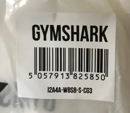 Gymshark Socks (1 pair) White with Seagreen Jacquard Logo Crew Sz S NEW - Image 4