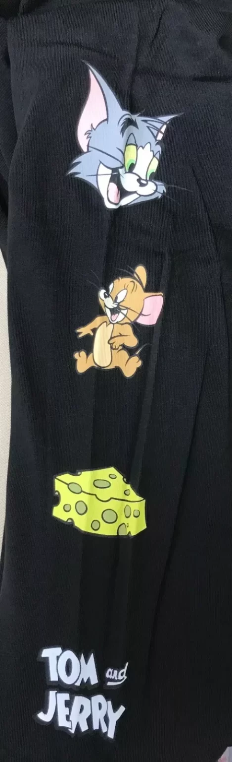 H&M Relaxed Fit Warner Brothers WB Sz S Black W/Tom & Jerry Graphic NEW - Image 5