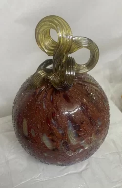 Hand Blown Glass Apple Ornament