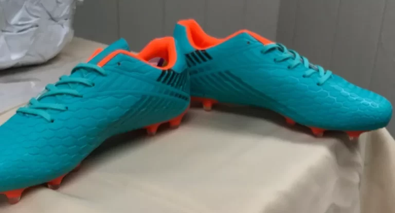 Hawkwell Men's Outdoor Firm Ground Soccer Cleats Aqua/Orange Size 11 (44) - Image 8