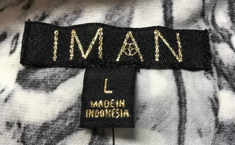 IMAN Women's Global Chic Black White & Gray Print Sz L NEW - Image 4