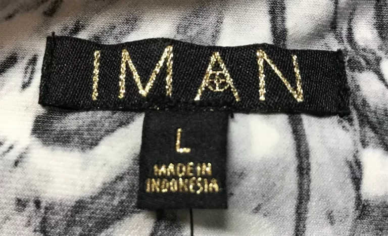IMAN Women's Global Chic Black White & Gray Print Sz L NEW - Image 5