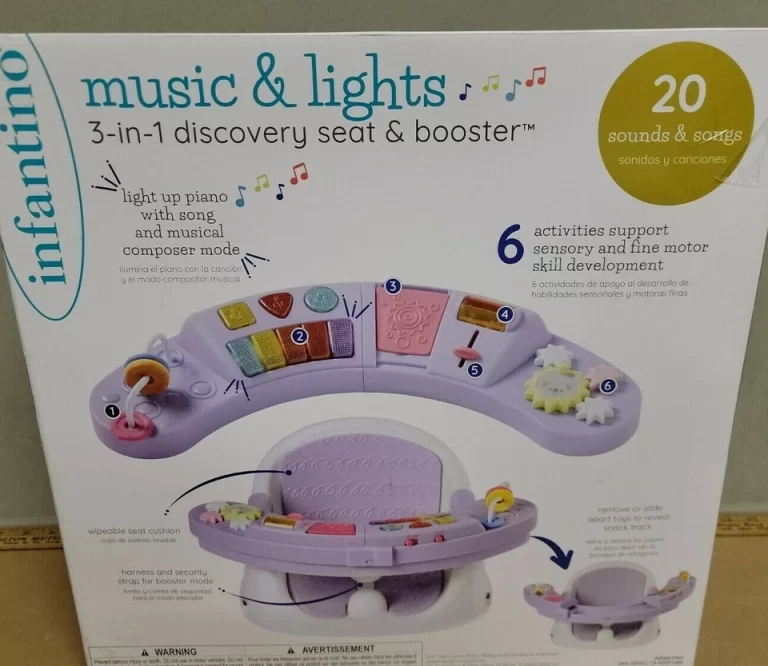 Infantino Music & Lights 3-in-1 Discovery Seat and Booster for Girls  New - Image 3