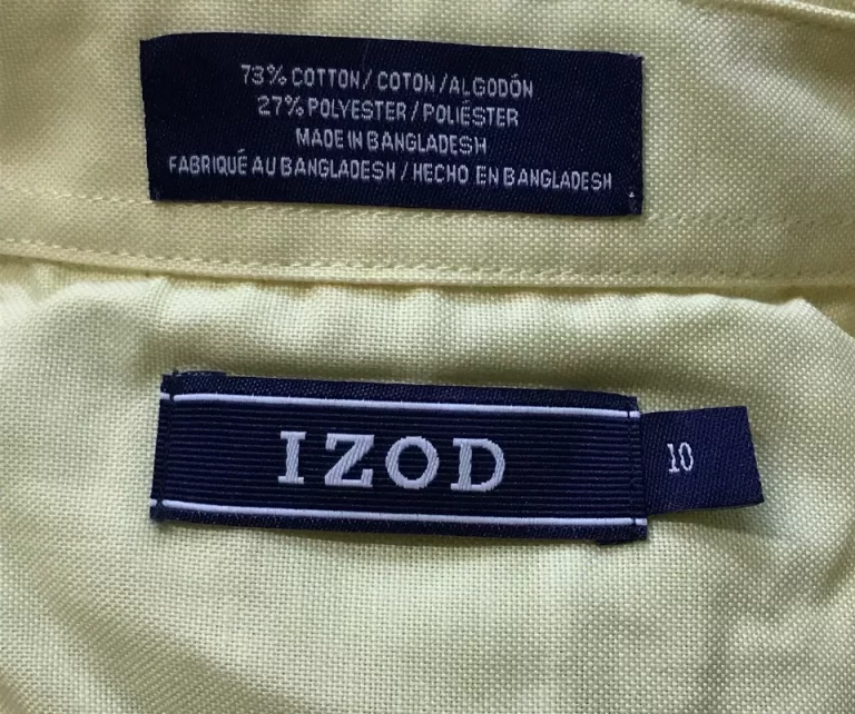 Izod 700 Yellow Classic Button Boys Shirt Sz 10 NEW - Image 8