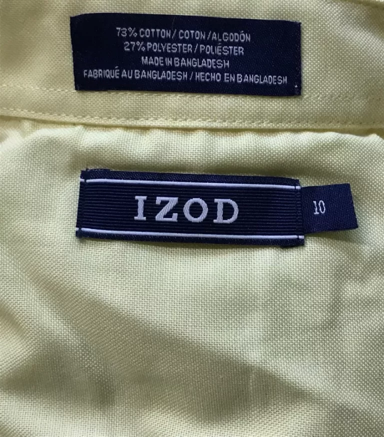 Izod 700 Yellow Classic Button Boys Shirt Sz 10 NEW - Image 7