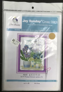 Joy Sunday Cross Stitch Potted
